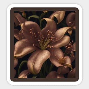 Lily vintage Flower Sticker